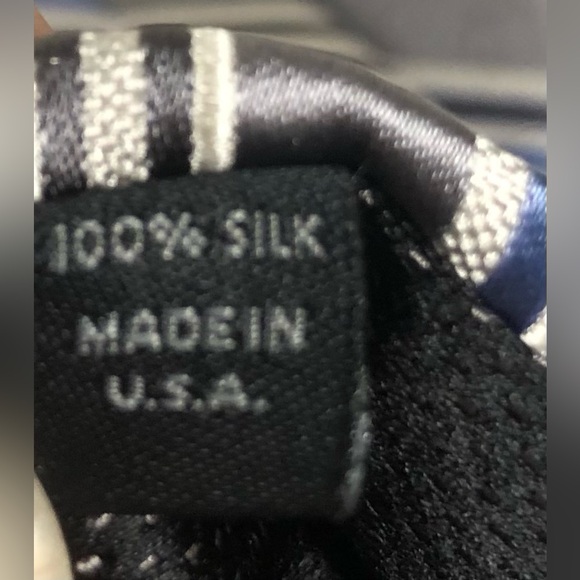 2 Michael Kors Striped Ties Blue & Gray - Picture 6 of 6